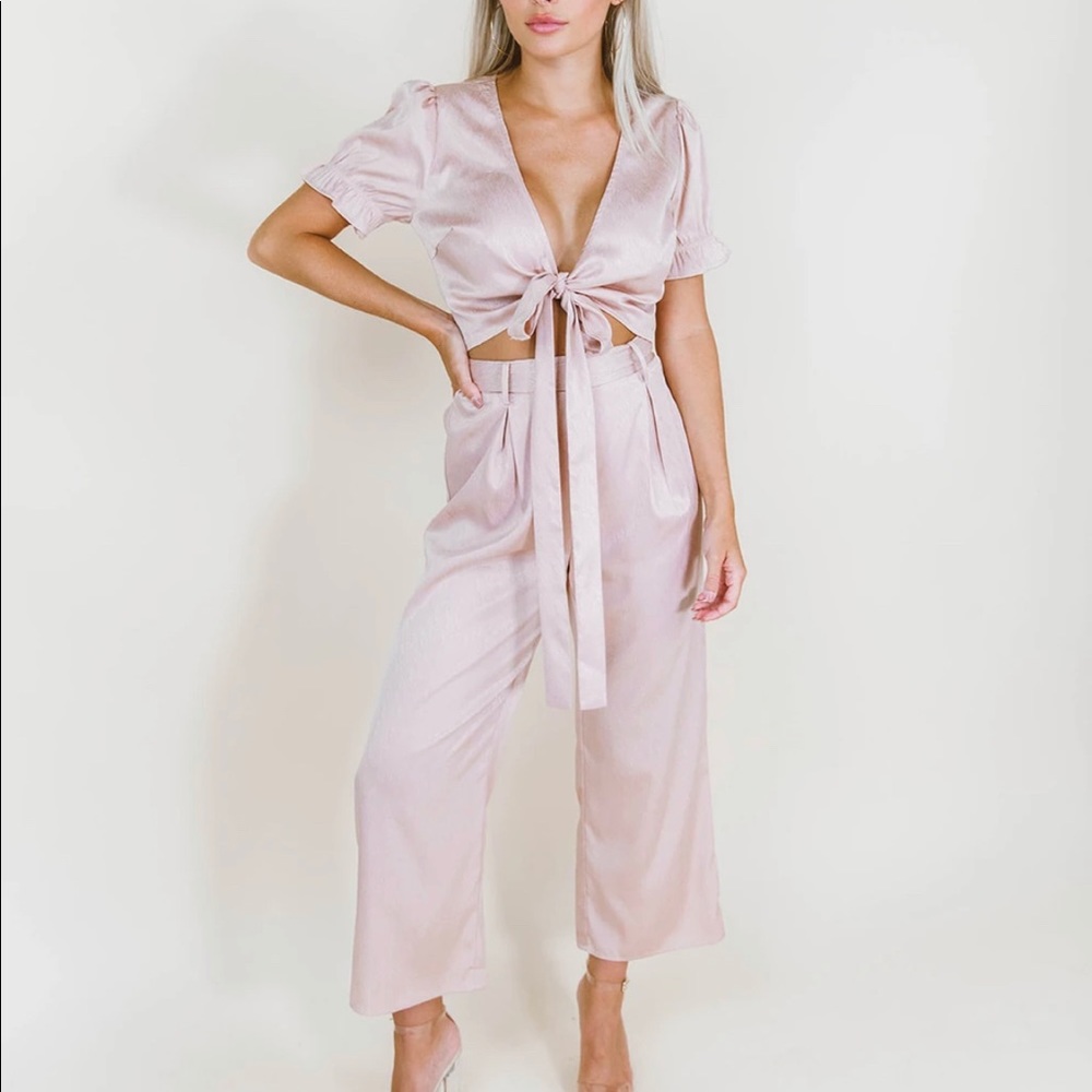 NWT Kittenish Rosa Satin Set